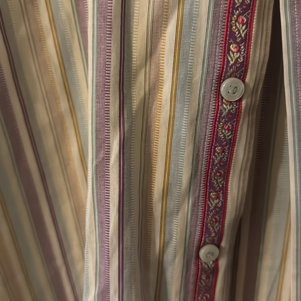 Robert Graham Multicolor Striped Shirt #17 - Picture 5 of 6